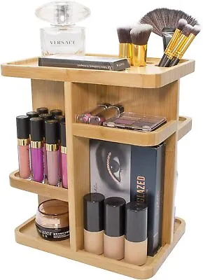 Sorbus 360° Bamboo Cosmetic Organizer Multi-Function Storage Carousel For Makeu • $33.30