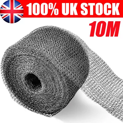 12*1000 Cm Steel Wire Wool Roll Ultra Fine For Rodent Control Closing Cleaning • £14.89