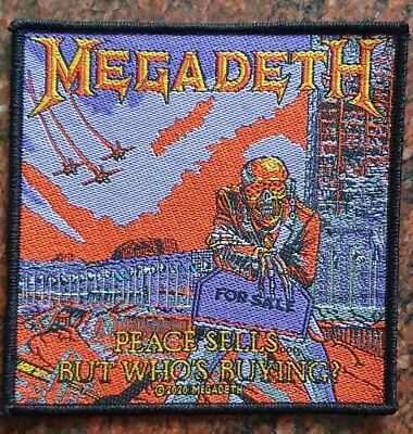 £3.89 • Buy Megadeth Peace Sells But Who's Buying Off Licensed Patch 10cm X 10cm FREE P&P