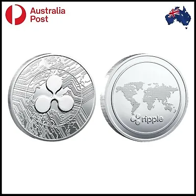 $8.90 • Buy Ripple XRP Coin + Case Silver Physical Metal Coin Cryptocurrency Collectable