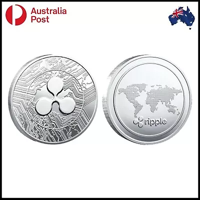 $8.90 • Buy Ripple XRP Coin + Case Silver Physical Metal Coin Cryptocurrency Collectable