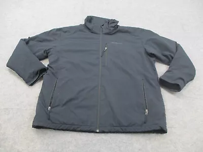Columbia Jacket Mens 2XL XXL Black Fleece Lined Coat Full Zip Winter • $25.47