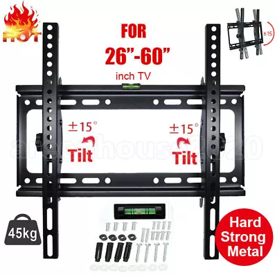 Tv Wall Bracket Mount Tilt Lcd Led Plasma 26 30 32 42 50 55 60 Inch For Lg Sony • £8.99