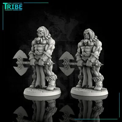 Male Barbarian Viking Fighter Miniature 28mm 32mm Dungeon Dragons D&D RPG • £11.57