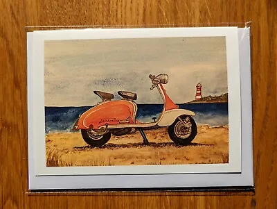 Lambretta Series 2 Greetings Or Birthday Card Blank Inside • £3