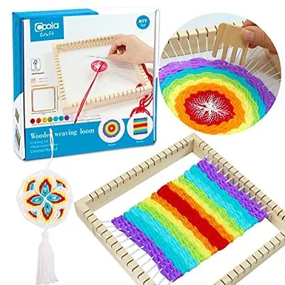 Wooden Multi - Weaving Loom Kit For Kids Beginners Art And Craft Mini Loom9 X... • $33.85