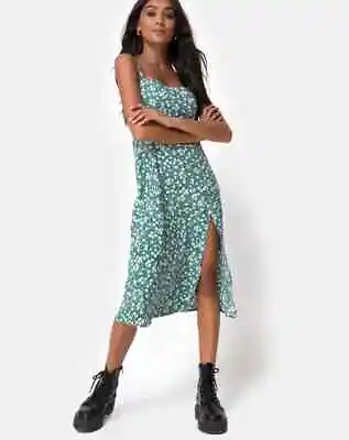 MOTEL ROCKS Kaoya Dress In Floral Field Green (MR38) • $35.25