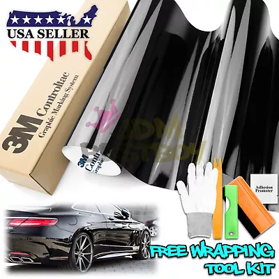 $14.98 • Buy Genuine 3M Gloss Black Vinyl Wrap Car Sticker Film Decal Bubble Free