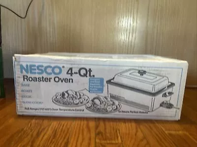 Vintage Nesco 4QT  Electric Roaster/Oven Roasting Cooker White #4104-04 • $148