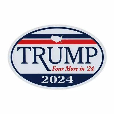 Oval Shaped Magnet - Donald Trump President 2024 - Magnetic Bumper Sticker • $7.49