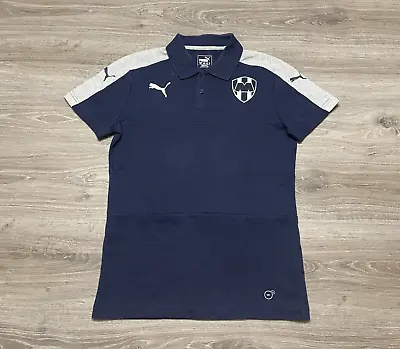 Vintage Puma Monterrey Rayados Mexico Soccer Polo Shirt Jersey Men's Size Medium • $29.99