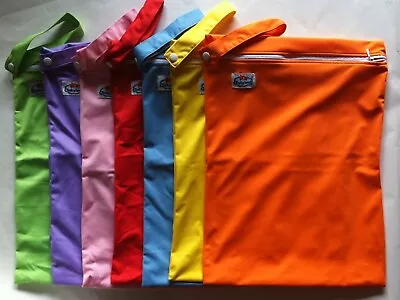 1 X Large Waterproof Baby Wet Bag 30cm X 40cm For Cloth Nappies Books Swimmers • $7.95