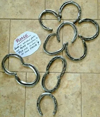 YOU Pick ONE Single Lucky USED Horse Shoe RUSTICGenuine Steel Western MetalCraft • $3.75