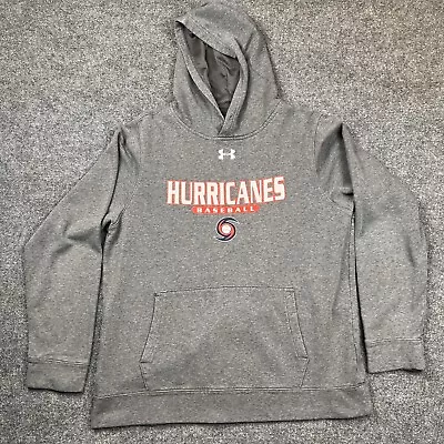 Under Armour Miami Hurricanes Baseball Hoodie Adult Large Loose Fit Sweatshirt • $12