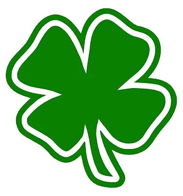 FOUR LEAF CLOVER Vinyl Decal Sticker Car Window Wall Bumper Lucky Symbol Irish 4 • $3.69