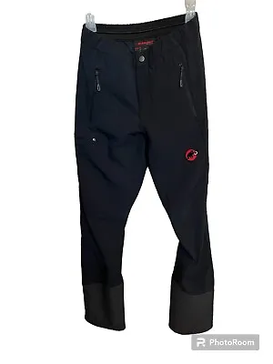 Mammut Cargo Soft Shell Hiking Climbing Pants Black Mens Size US 28 Pockets • $49.99