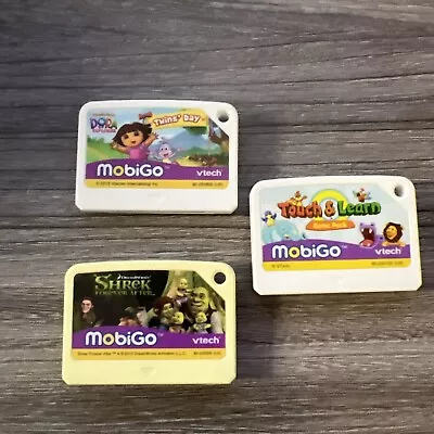 Mobigo Touch & Learn Game Pack Dora Shrek Cartridges Only. Lot Of 3 • $19.50