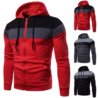 £12.89 • Buy Men Zip Up Hooded Hoodie Coat Long Sleeve T-Shirt Sweatshirt Outwear Jacket Top