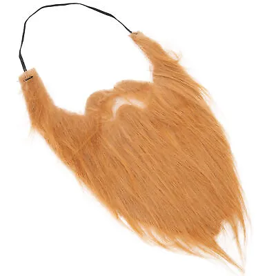 (Large Brown Beard)Beard Props Funny False Moustache Fake Beard Adjustable Fake • £3.41