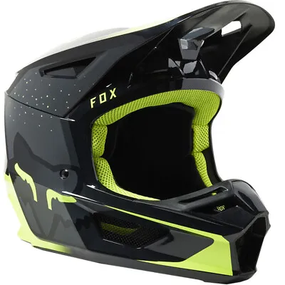 NEW Fox V2 Vizen FLO Yellow Motocross Dirt Bike Helmet • $249