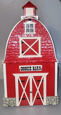 Red Cookie Barn Cookie Jar Plays Green Acres Theme Song Test And Works • $29.99