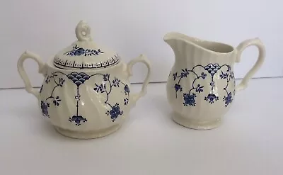 Vintage Myott Finland Is Staffordshire England Creamer And Sugar With Lid • $24.95