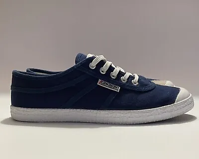 Kawasaki Original Retro Canvas/Suede Trainers Navy White Size UK 7.5 • £16.99