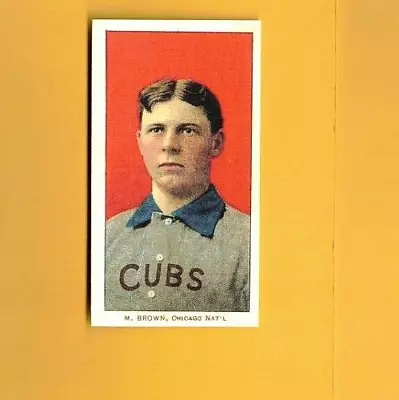 MORDECAI  THREE FINGER  BROWN T206 High Quality REPRINT PIEDMONT  Tobacco Card • $3.95