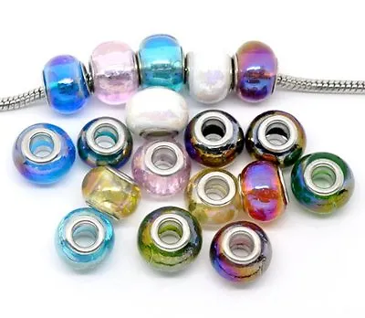 Ten  Iridescent Beautiful Murano Glass  Beads • $11.99