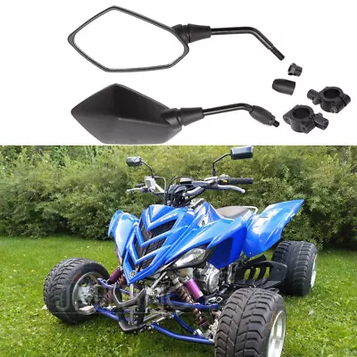 10mm Rear View Mirrors For Yamaha Raptor 700 350 250 125 80 + 7/8  Mount Clamps • $29.49