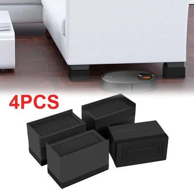 $41.78 • Buy Heavy Duty L Design Bed Chair Risers Feet Leg Lift Furniture Extra Raisers 4Pcs