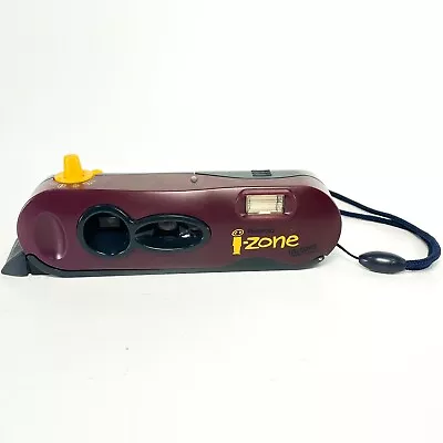 £14.60 • Buy Vtg 2000s Polaroid I-Zone Maroon Yellow Film Pocket Camera Wrist Strap Tested