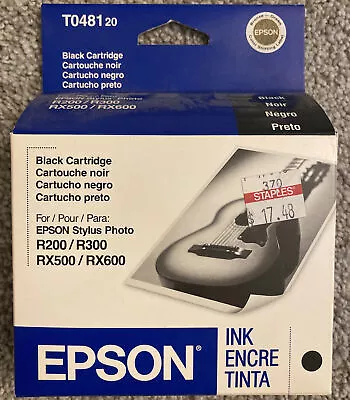 New Epson 48 Black Ink Cartridge Stylus Photo R200 R300 R320  Exp. 02/2006 • $12.50