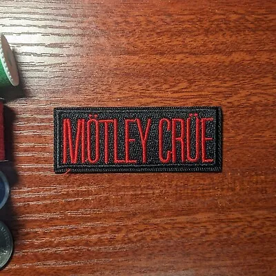 Motley Crue Patch 80s Heavy Metal Glam Arena Rock Music Embroidered Iron On 1x3  • $4.50