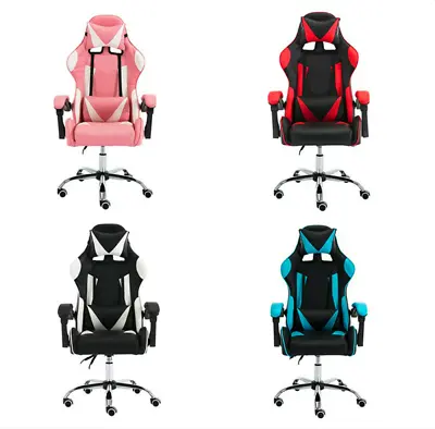 £104.99 • Buy Leather Executive Racing Gaming Computer Office Chair Adjustable Swivel Recliner