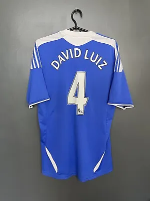 Chelsea 2011/2012 Home Football Shirt #4 David Luiz Adidas Jersey Size M Adult • £107.99