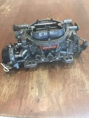 Edelbrock 1406 Carburetor 600 CFM Electric Choke 4 Barrel Carburetor Nice See • $99.99