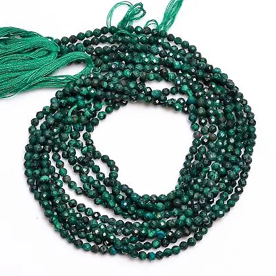 2.5mm Natural Malachite Faceted Round Rondelle Bead For Jewelry 33 Cm Strand EB4 • $4.95