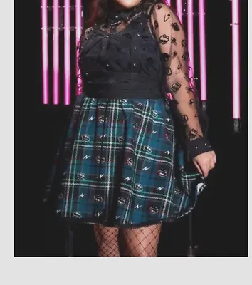 Her Universe Monster High Frankie Stein Strappy Suspender Skirt New • $24.88