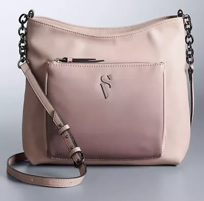 Simply Vera Wang Signature Crossbody Bag Handbag Purse - Prairie Pink Ombré -New • $49.95
