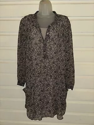 Vanessa Bruno Athe 100% Silk Long Sleeve Dress Size 38 • $48