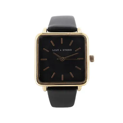£10.99 • Buy Lily & Stone Rose Gold & Black Ladies Watch With Analogue Display 
