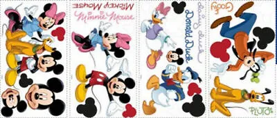 Disney MICKEY MOUSE Minnie Wall Stickers 30 Decals Clubhouse Pluto Minnie Goofy • $17.99
