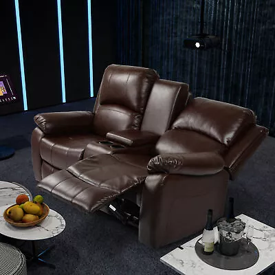 PU Leather Recliner Sofa Love Seat Reclining Couch Loveseat Home Theater Seating • $499.77