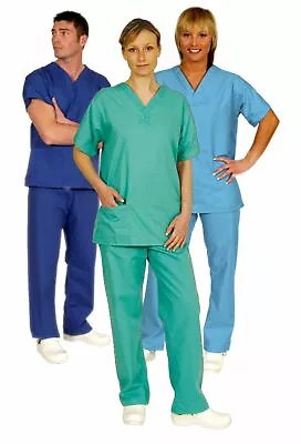 Medical Scrub Suit Doctors/Nurses GREEN BLUE Top & Trs - XS (8-10)  • £10.99