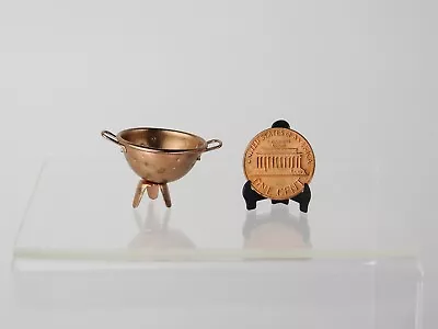 Vintage Miniature Copper Strainer - Dollhouse Diorama Kitchen Accessory • $4.99