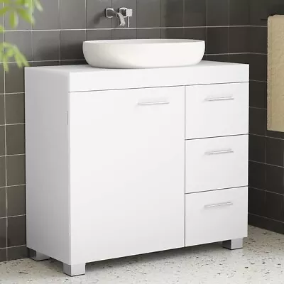 Bathroom Vanity Unit Wash Basin Base Cabinet Two Doors • £75.99