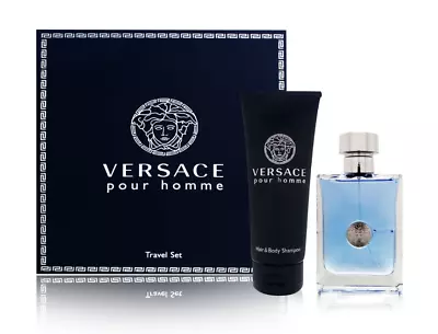 Versace Pour Homme For Men 2 Piece Set : Eau De Toilette / Hair Shampoo /DR9/12 • $49.99