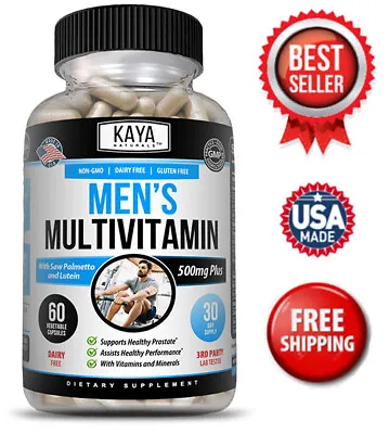 $10.21 • Buy Multi Vitamin For Men 60 Capsules Mens Prostate Multivitamin Multimineral Daily