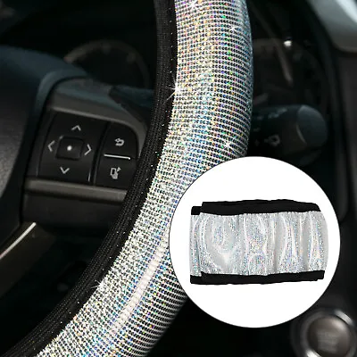 Universal Diamond Crystal Bling Car Steering Wheel Cover For Women 15''38CM • $8.79